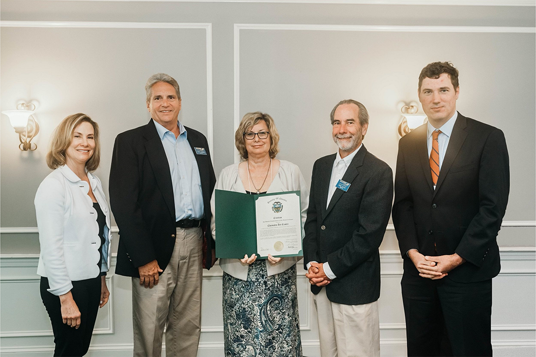 Beth recieving certification