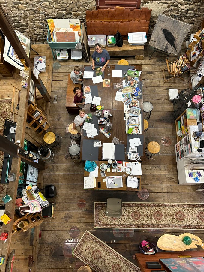 Birds eye view studio